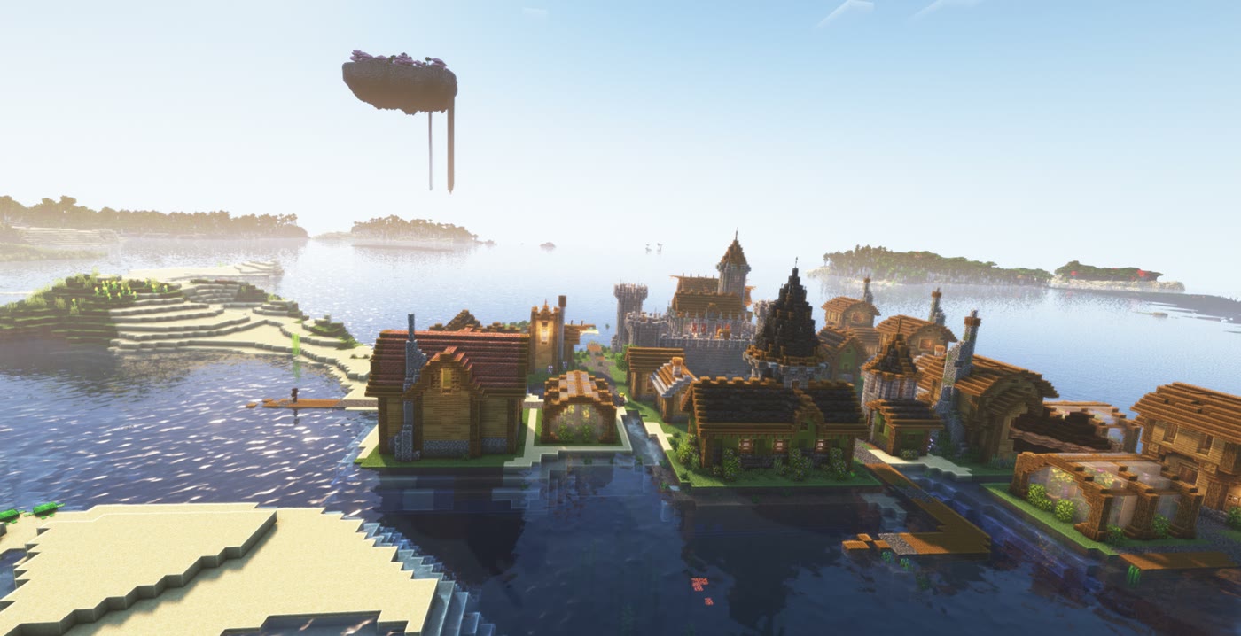 A coastal town in Pokémon Survival